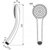 Душ слушалка еднофункционална Idealrain Soft, B9400AA, S1, 80 x 225 мм, хром - Ideal Standard