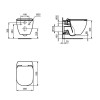 Конзолна тоалетна чиния - TESI AquaBlade, T007901 - Ideal Standard