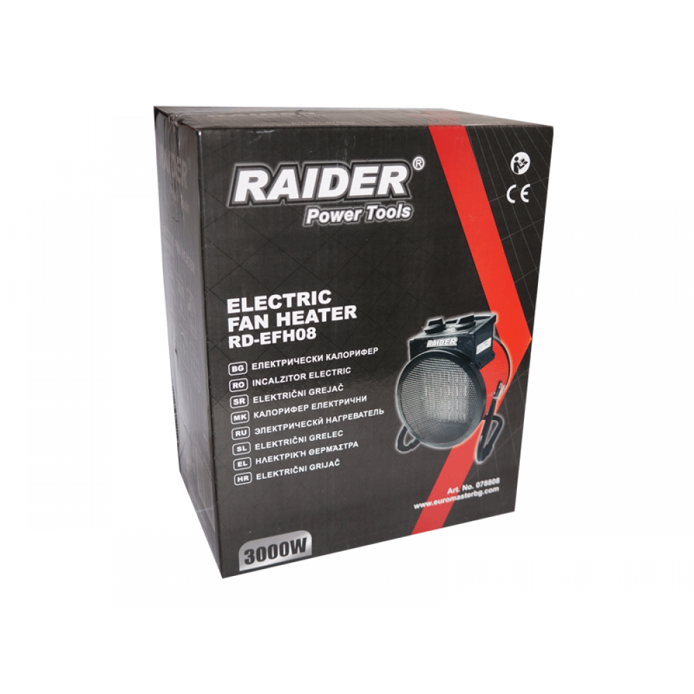Електрически калорифер керамичен RD-EFH08, 3000W - RAIDER