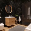 SPC стенен панел Calacatta Black гланц, 30 х 60 см и 60 х 120 см