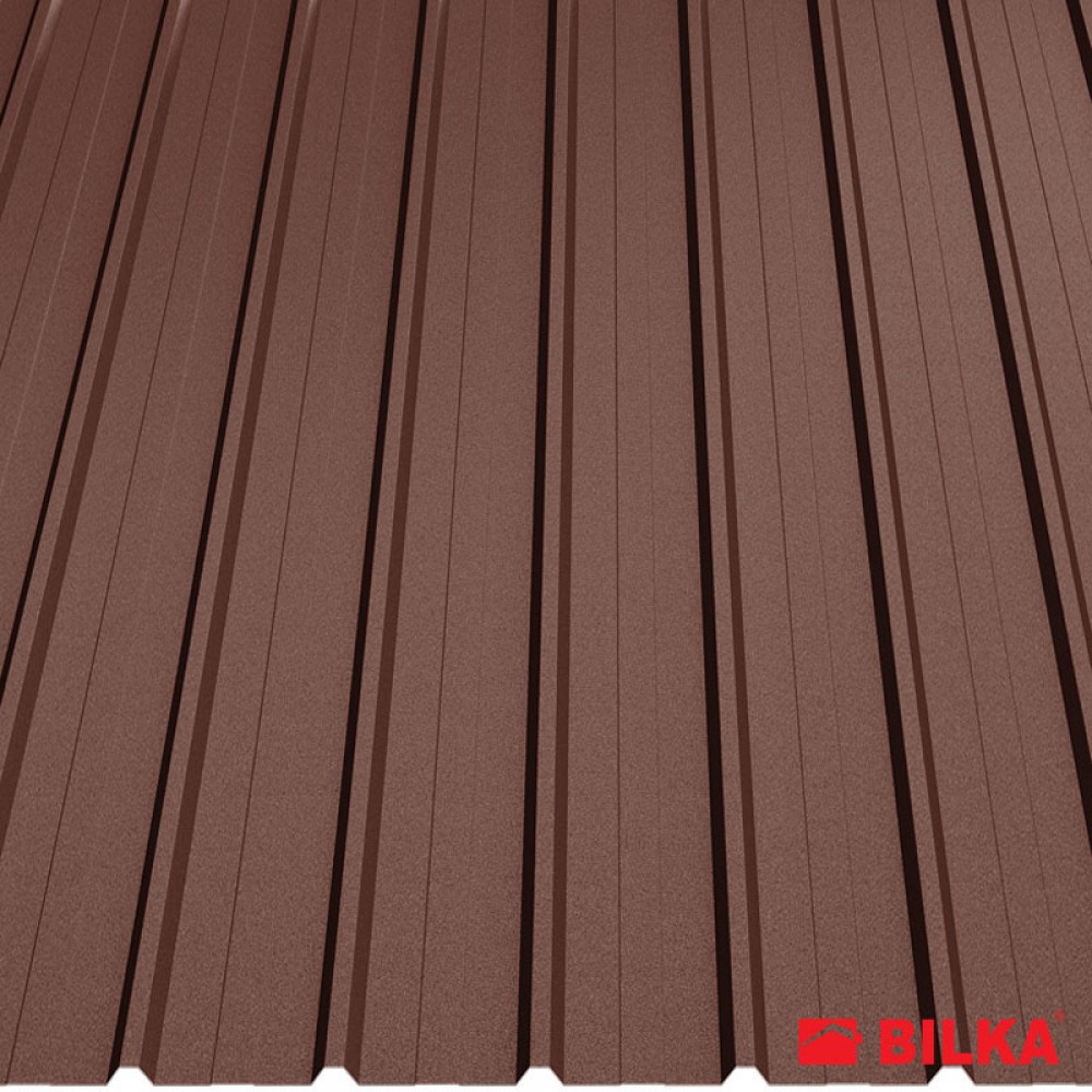 Вълнообразен лист - Bilka T12, Ral 8017 гланц, 0.91 х 2 м